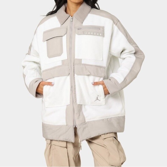 Nike Jackets & Blazers - Nike x Jordan Collaboration : 2021 Air Jordan Jacket Summit White | Size L | NWT
